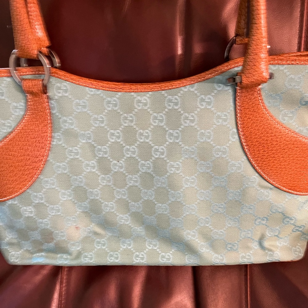 Gucci bag in beautiful teal fabric, needs some love 🩵🩵